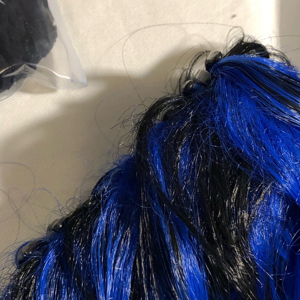 Black to Blue Synthetic Wig - Picture 16 of 16